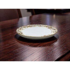 Antique Nippon Gilded Christmas Ball Pattern Cheese Ball Platter